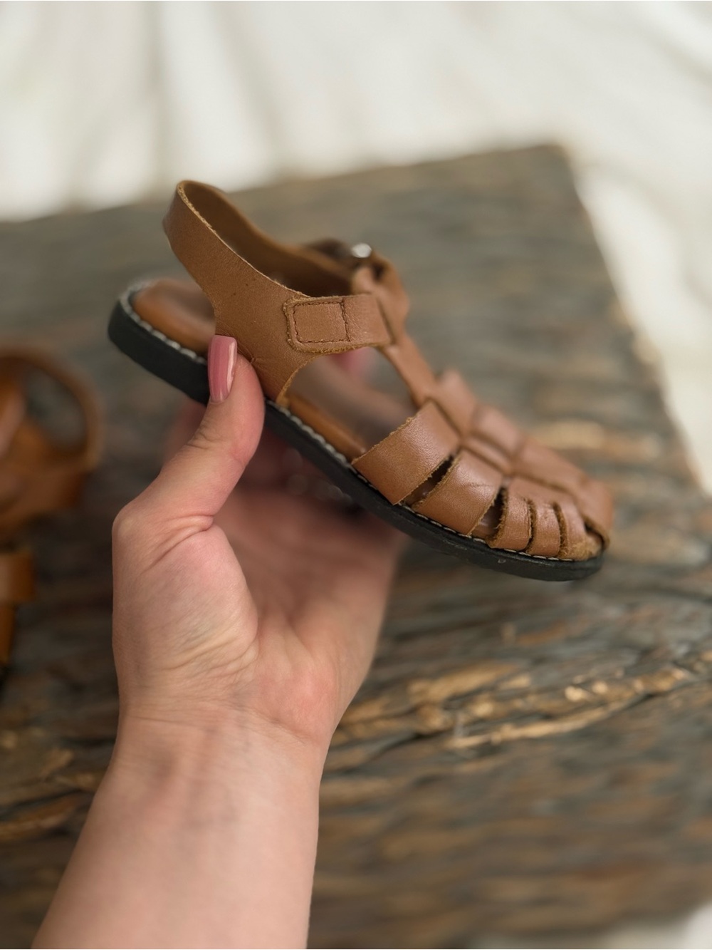 Classic Brown Kids Fisherman Sandals Zara - Picture 5 of 7